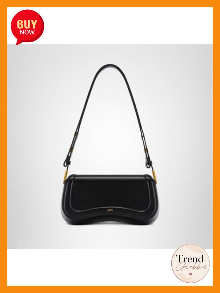 Vegan Leather Joy Shoulder Bag Hobo Baguette Magnetic Snap